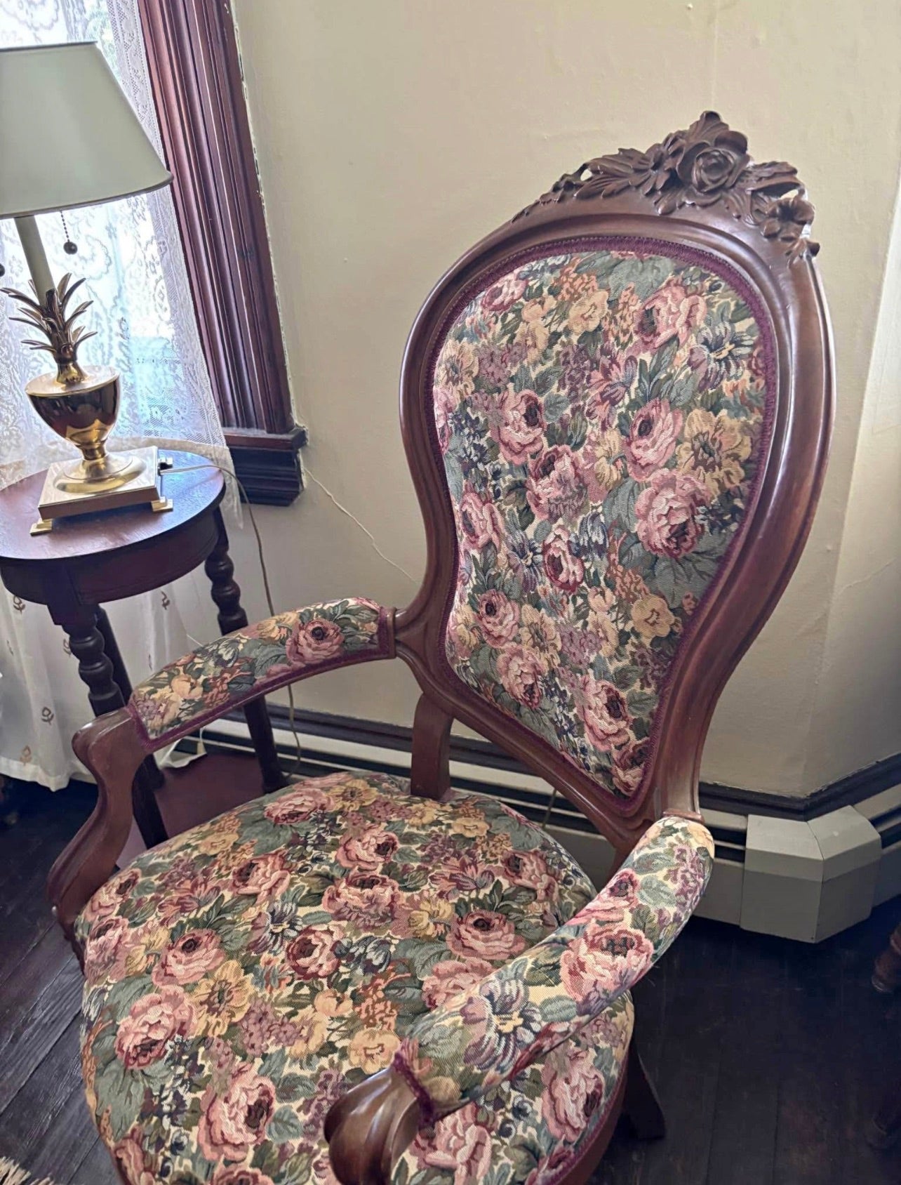 Customizable Vintage Victorian Parlor Armchair
