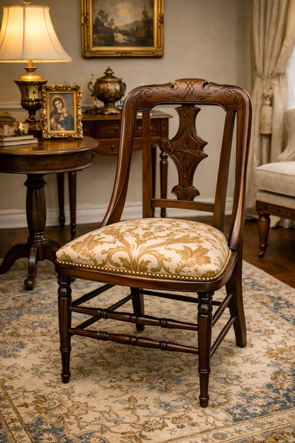 Customizable American Empire Mahogany Side Chair