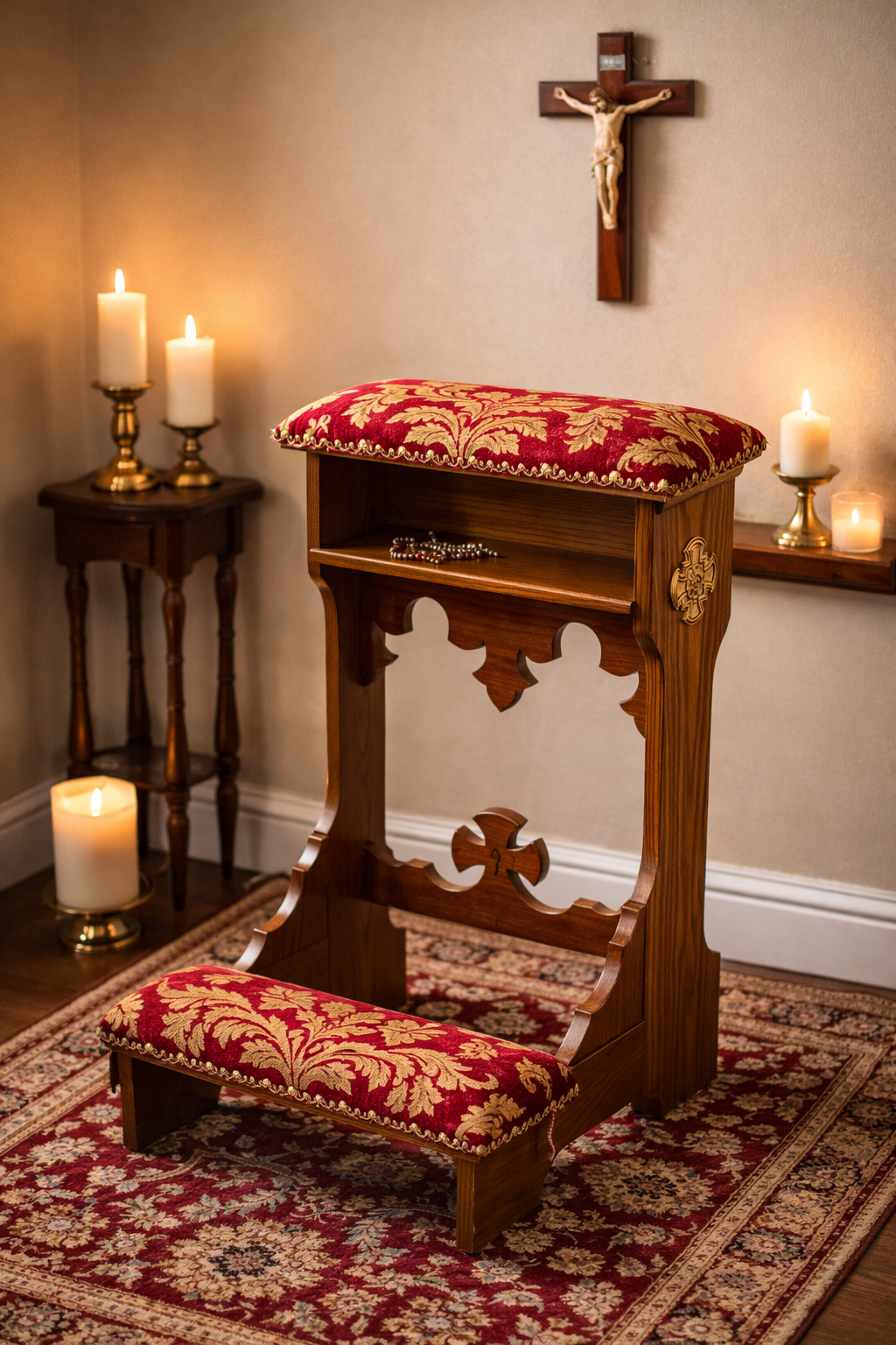 Customizable Antique Oak Prie Dieu