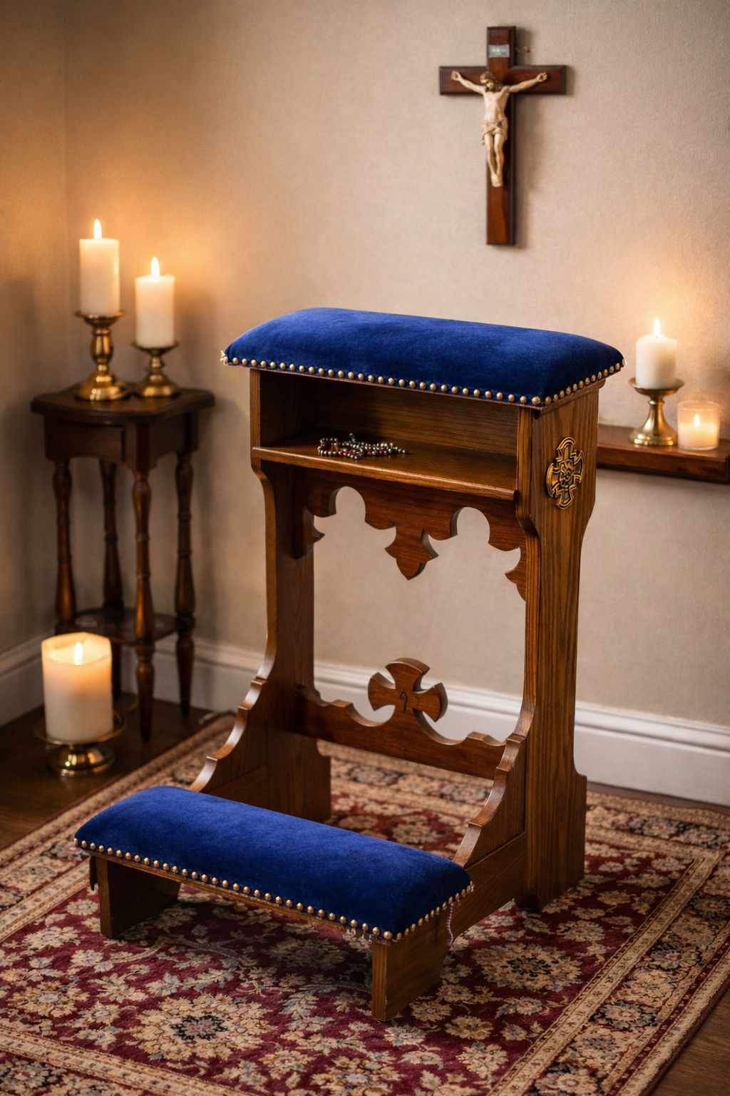 Customizable Antique Oak Prie Dieu