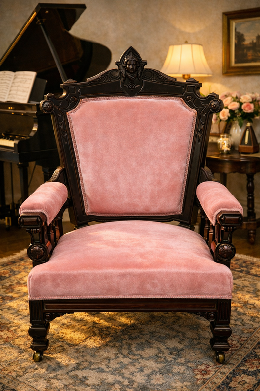 Customizable Antique Renaissance Revival / Eastlake Armchair