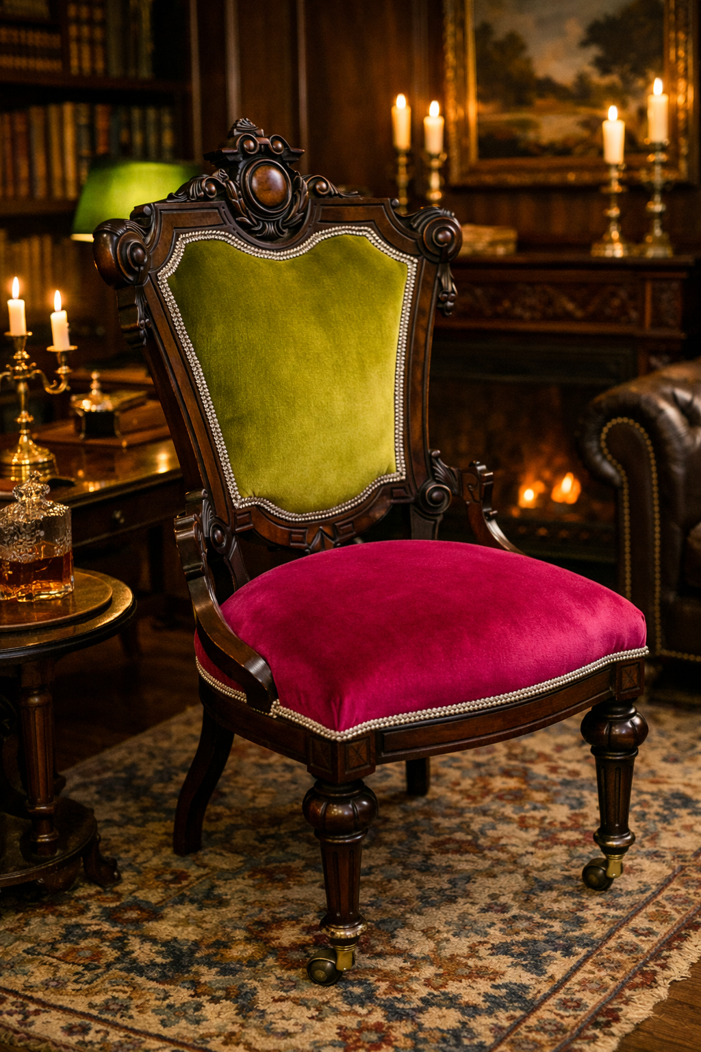 Customizable Antique Victorian Parlor Chair