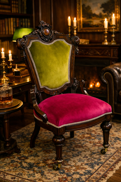 Customizable Antique Victorian Parlor Chair