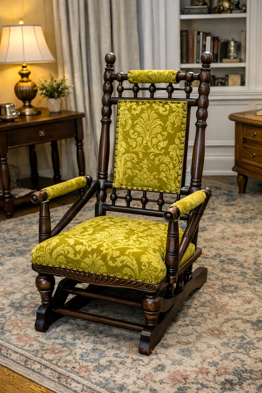Customizable Antique Victorian Platform Rocker