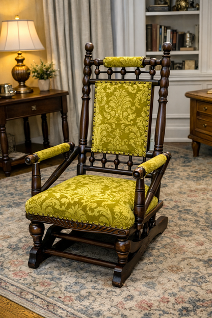 Customizable Antique Victorian Platform Rocker