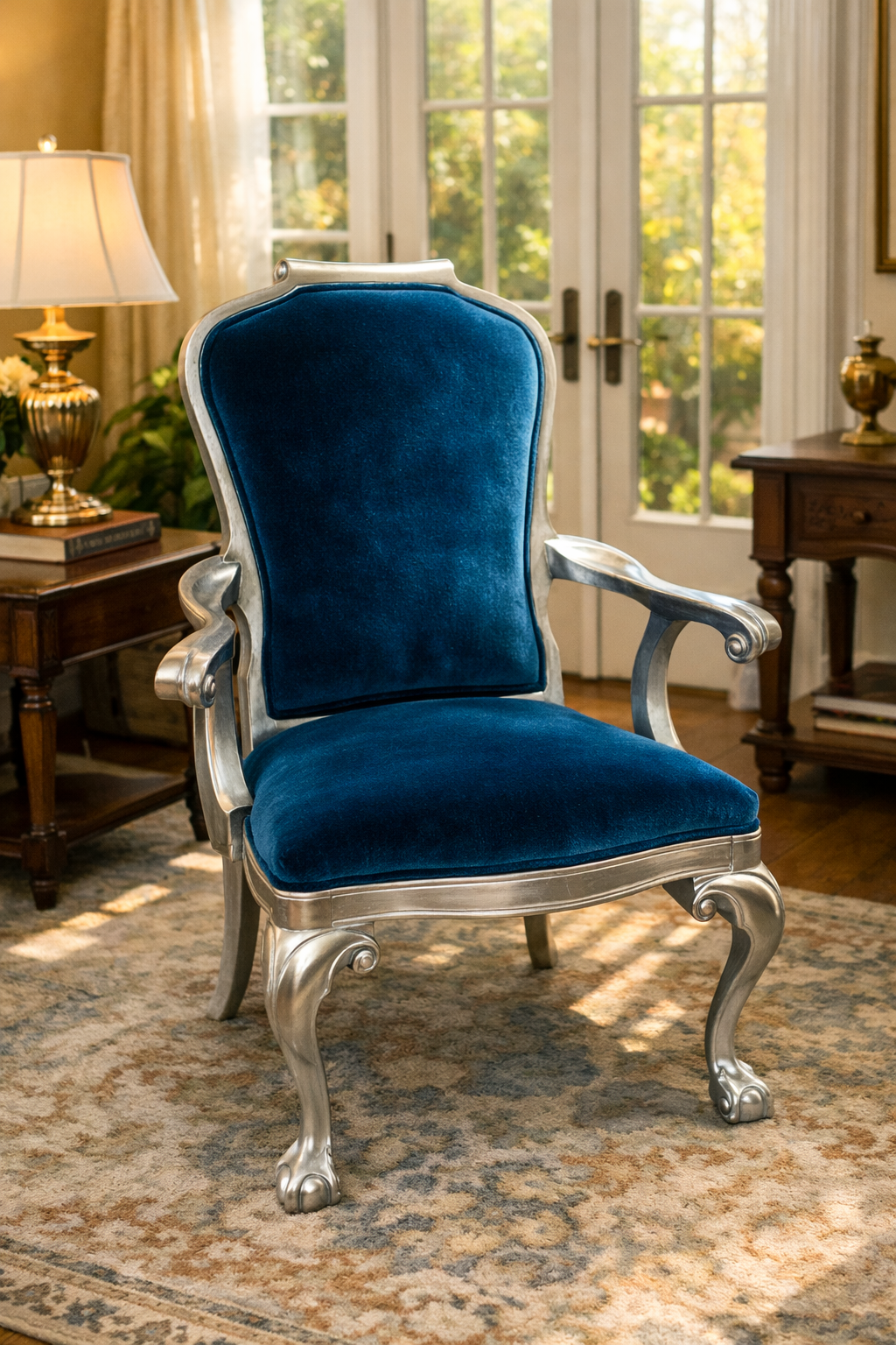 Customizable Bernhardt Queen Anne Style Dining Armchair