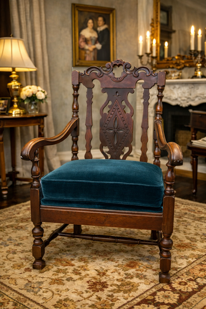 Customizable Chippendale Style Mahogany Armchair