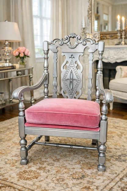 Customizable Chippendale Style Mahogany Armchair