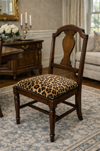 Customizable Elegant Vintage Shield-Back Dining Chair
