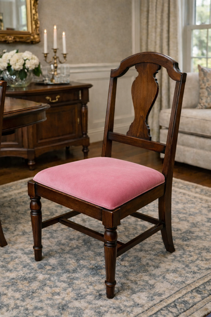 Customizable Elegant Vintage Shield-Back Dining Chair