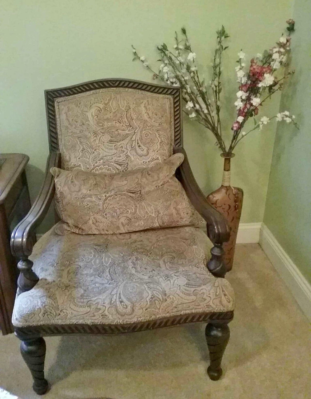 Customizable Vintage Regency-Style Accent Chair