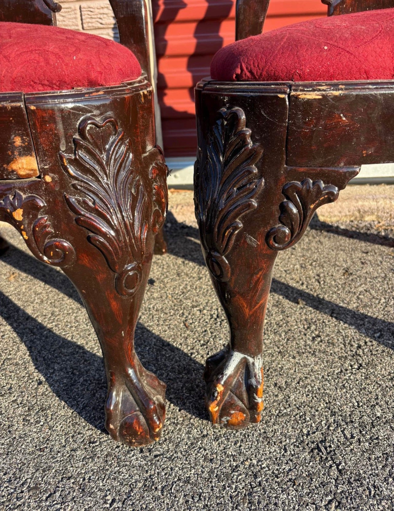 Customizable Pair of Chippendale Style Dining Chairs