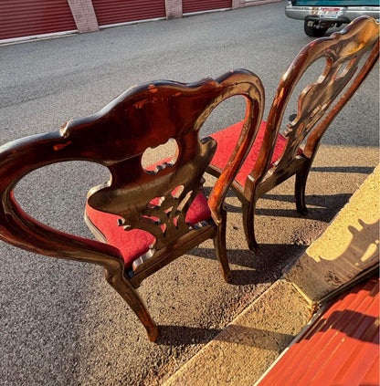 Customizable Pair of Chippendale Style Dining Chairs