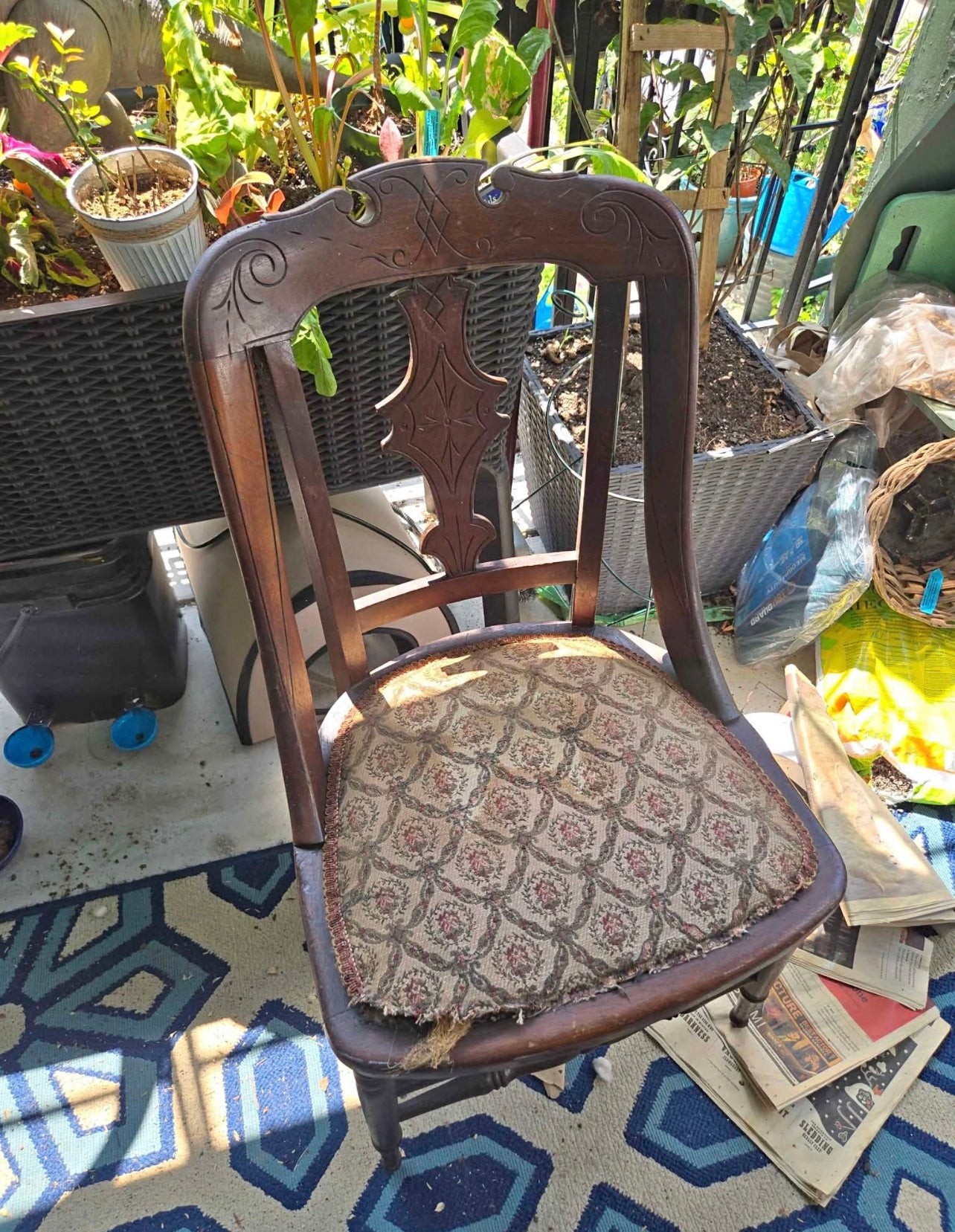 Customizable American Empire Mahogany Side Chair