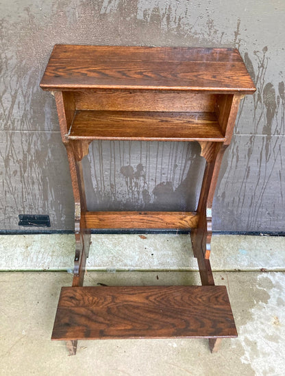 Customizable Vintage Oak Prie Dieu (Prayer Kneeler)