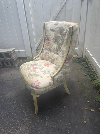 Customizable Vintage French-Style Slipper Chair