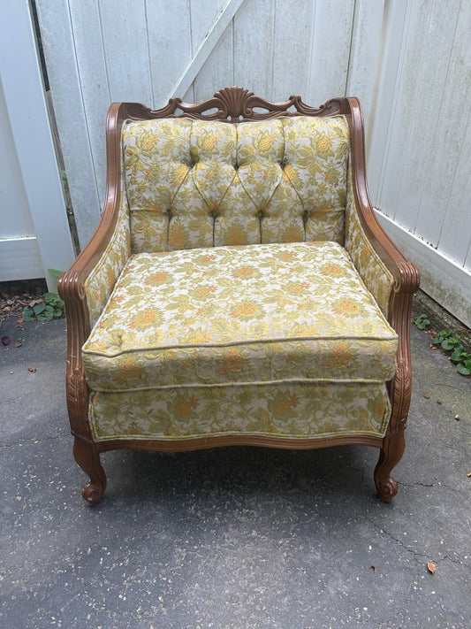 Customizable Louis XVI Style Bergère Armchair