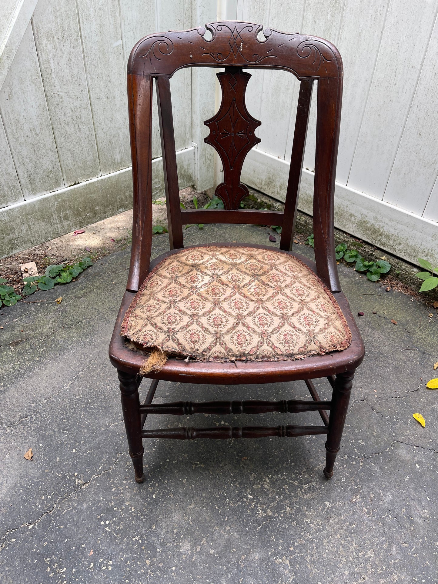 Customizable American Empire Mahogany Side Chair