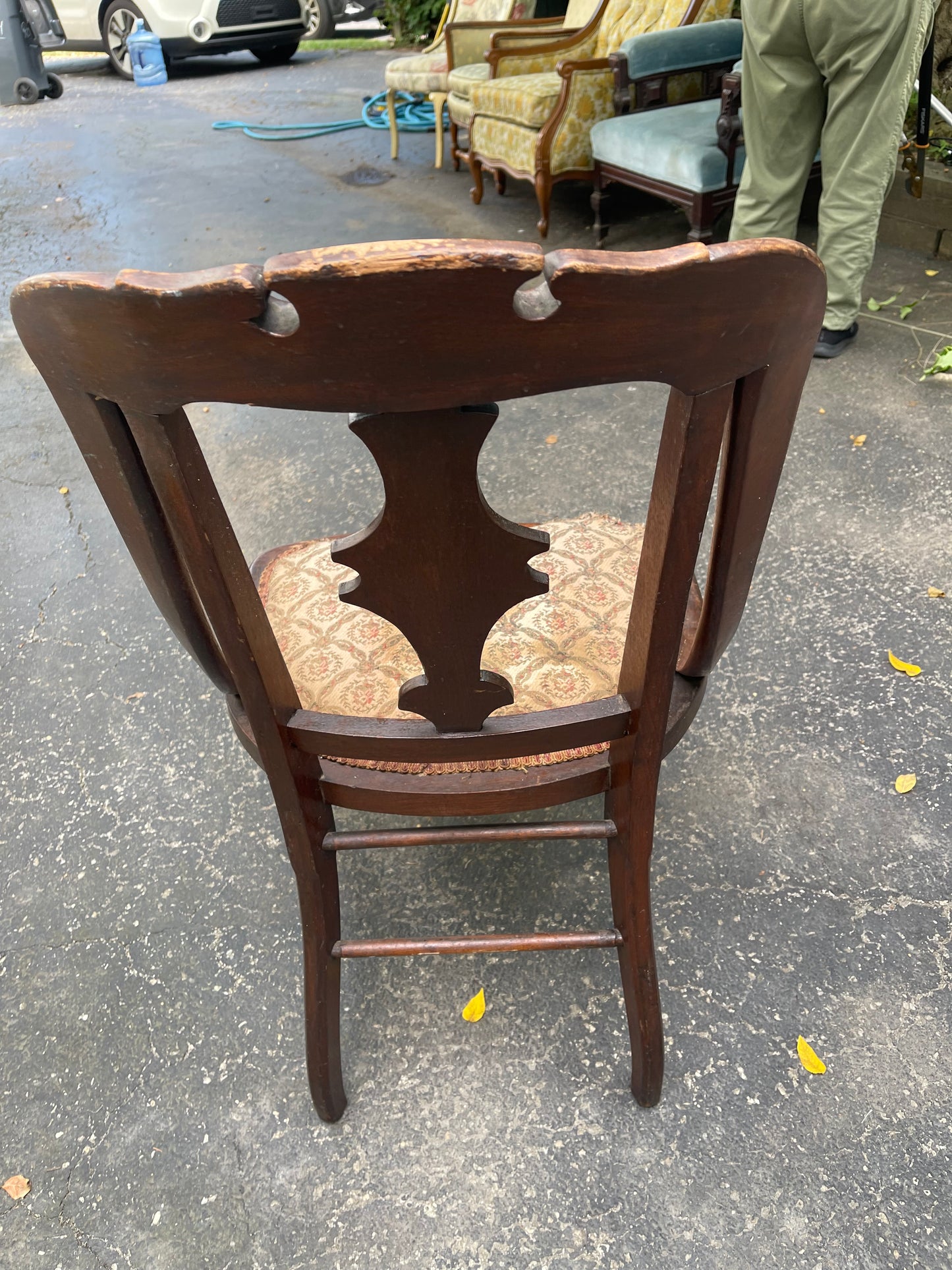 Customizable American Empire Mahogany Side Chair