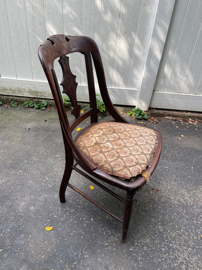 Customizable American Empire Mahogany Side Chair