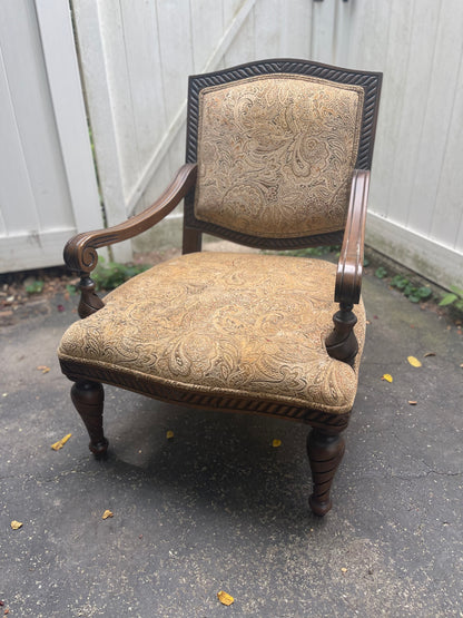 Customizable Vintage Regency-Style Accent Chair