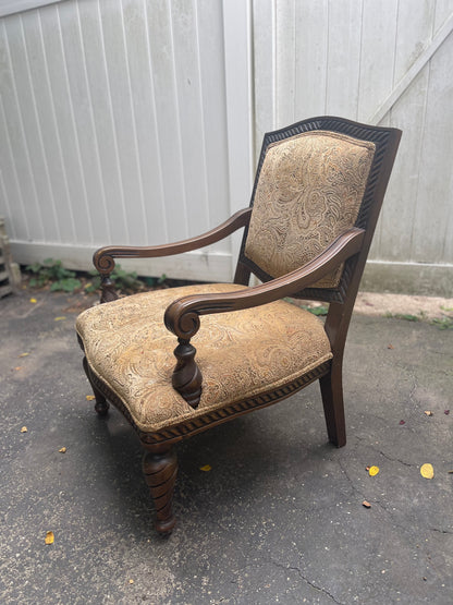 Customizable Vintage Regency-Style Accent Chair