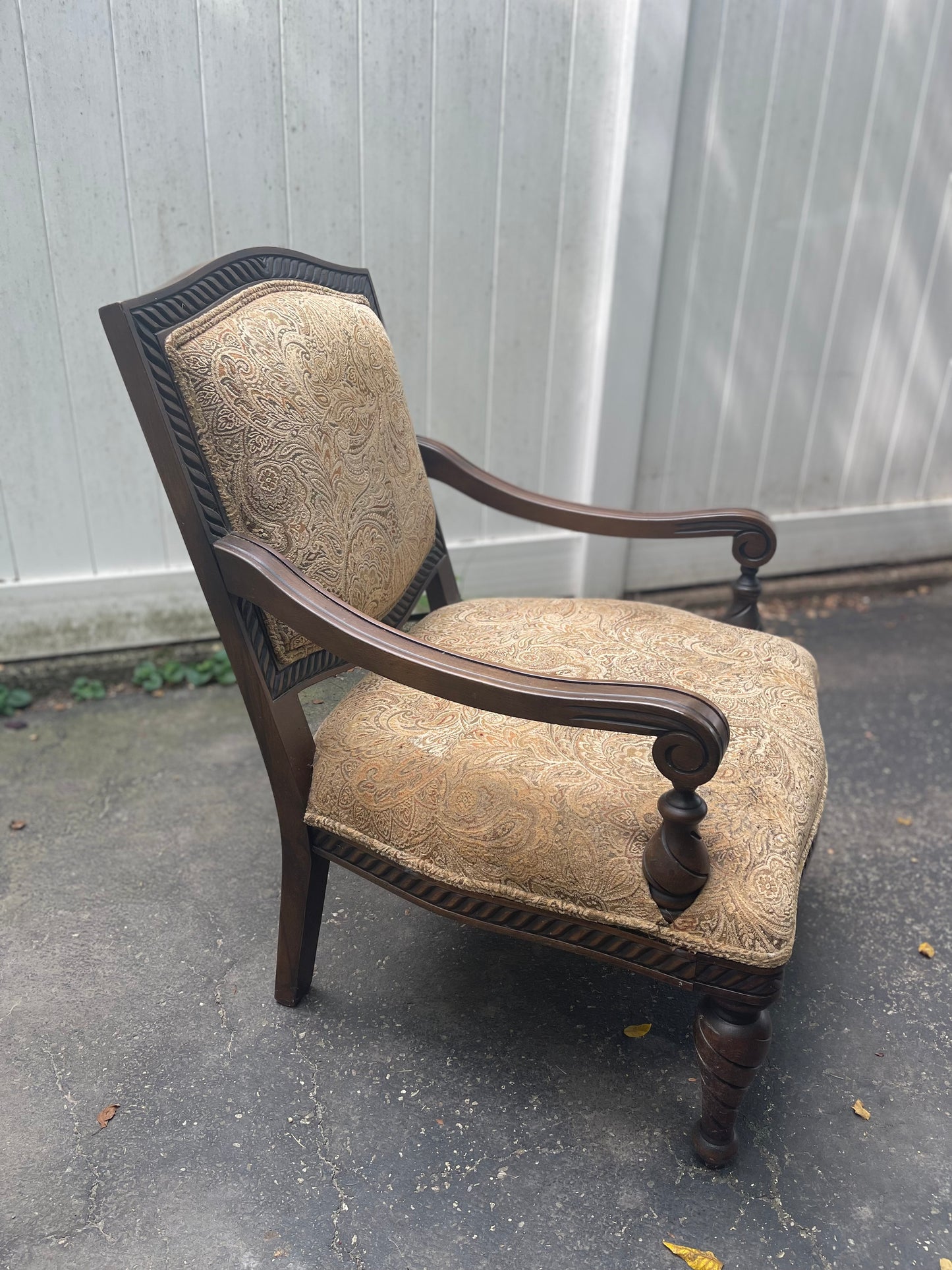 Customizable Vintage Regency-Style Accent Chair
