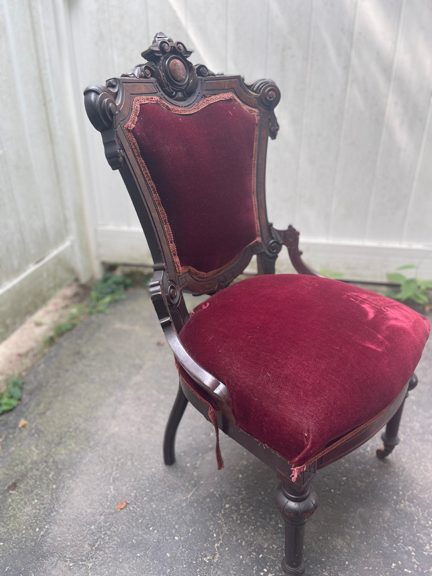 Customizable Antique Victorian Parlor Chair