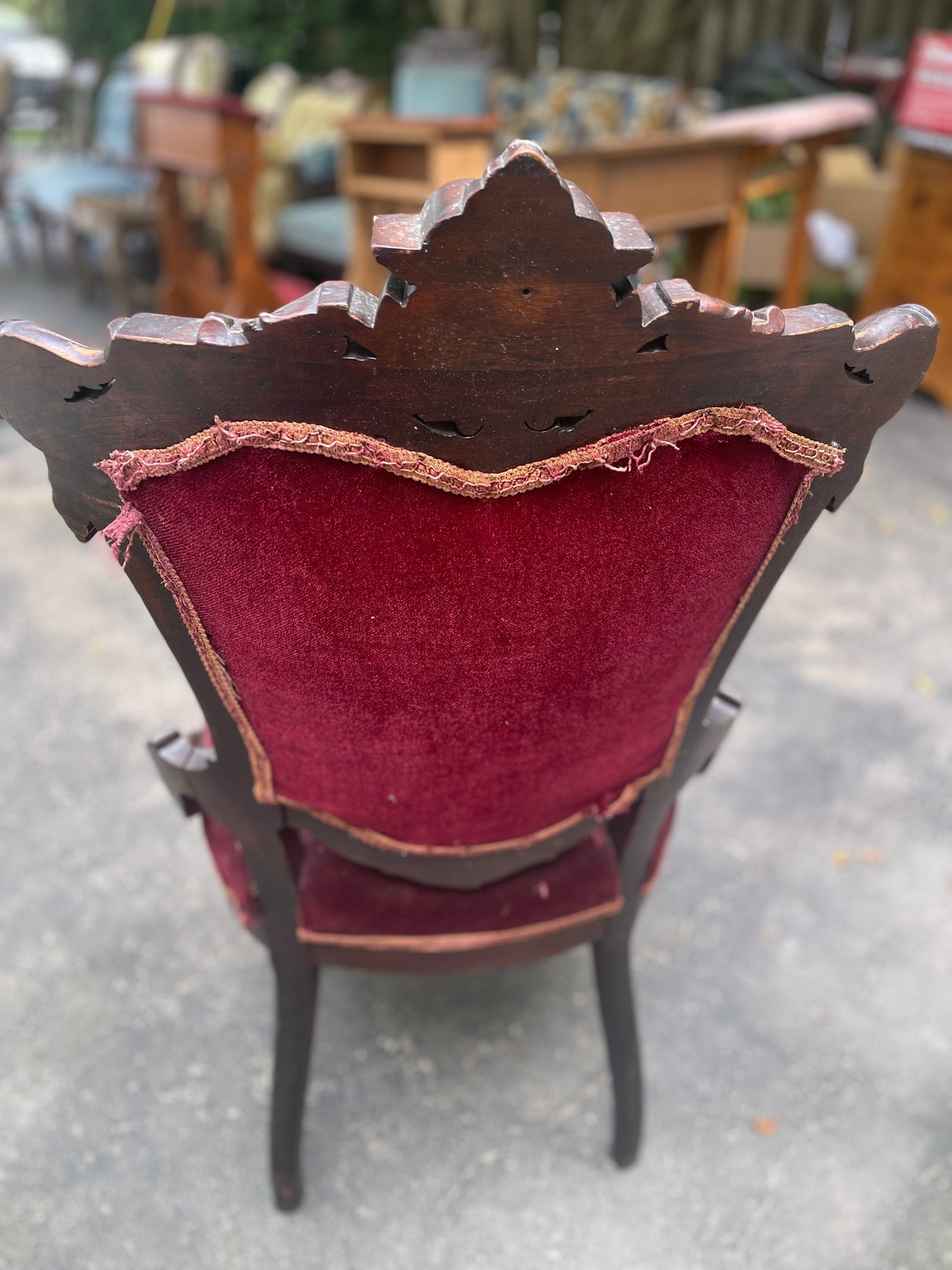 Customizable Antique Victorian Parlor Chair