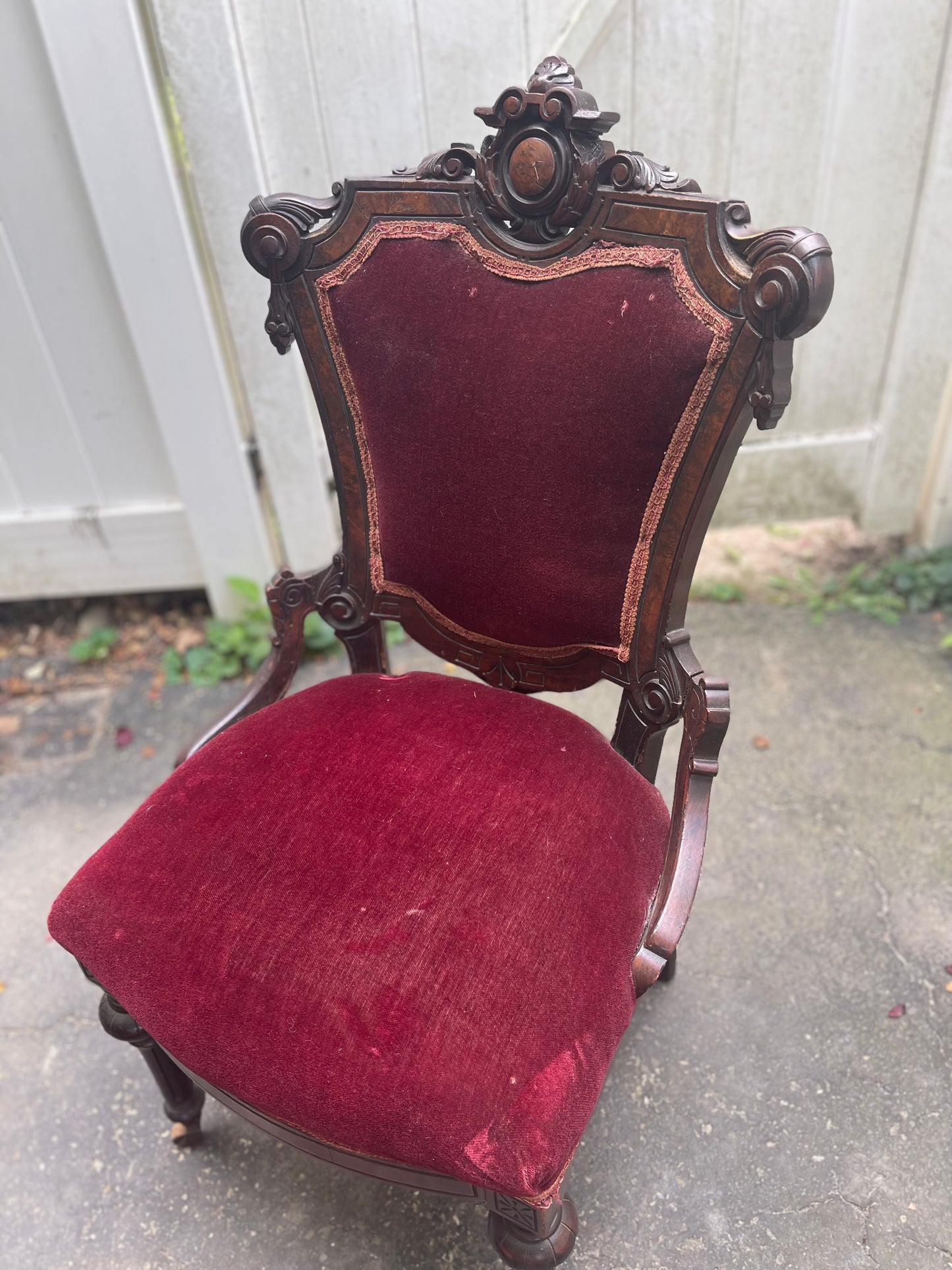 Customizable Antique Victorian Parlor Chair