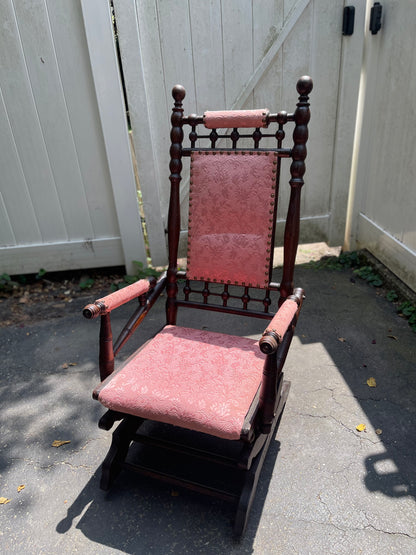 Customizable Antique Victorian Platform Rocker