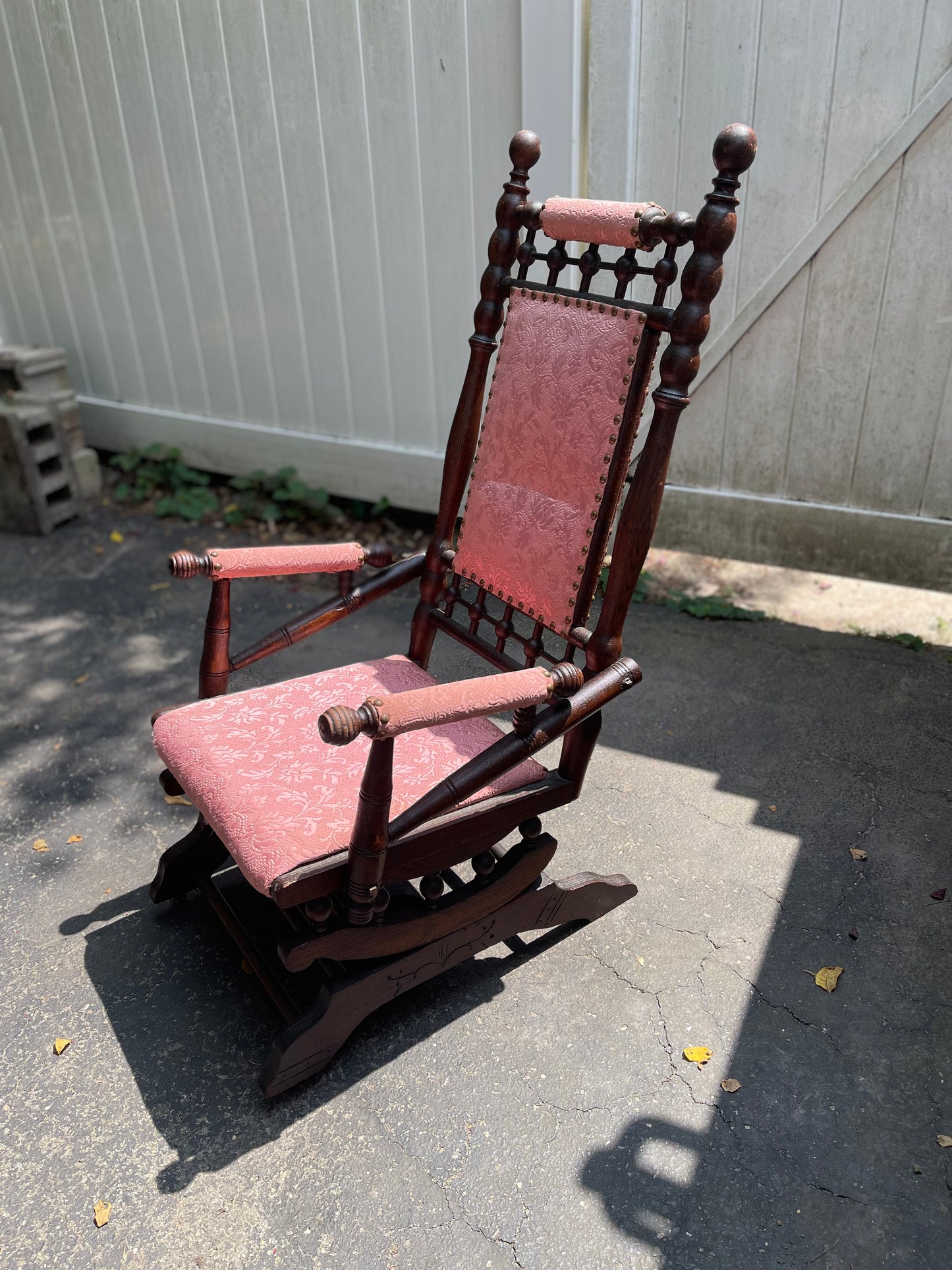 Customizable Antique Victorian Platform Rocker
