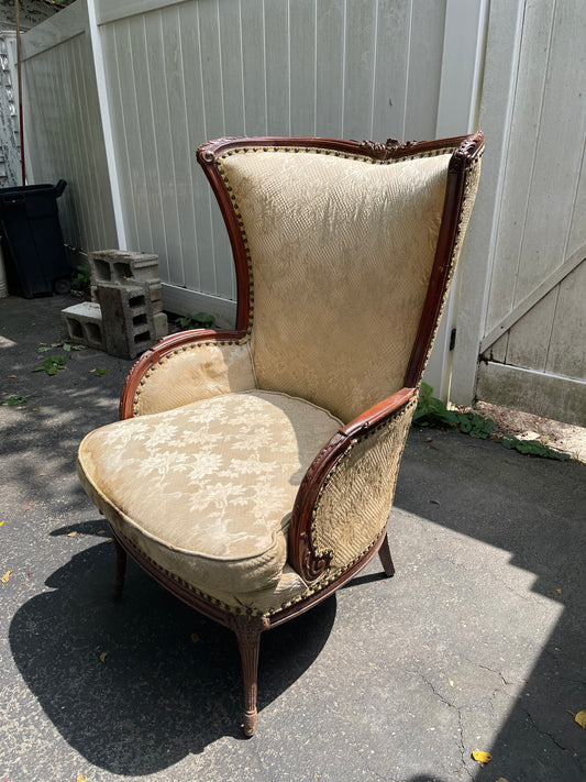 Customizable Louis XVI Style Bergère a Oreilles Chair