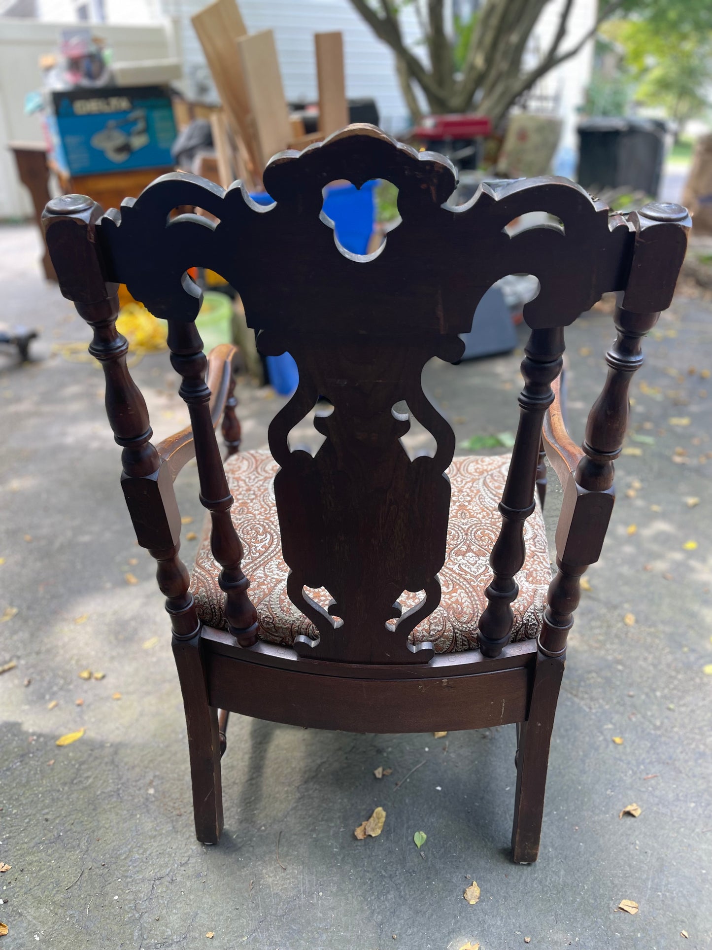 Customizable Chippendale Style Mahogany Armchair
