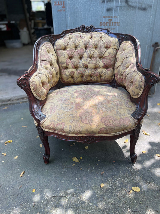 Customizable Louis XV Style Bergère Lounge Chair