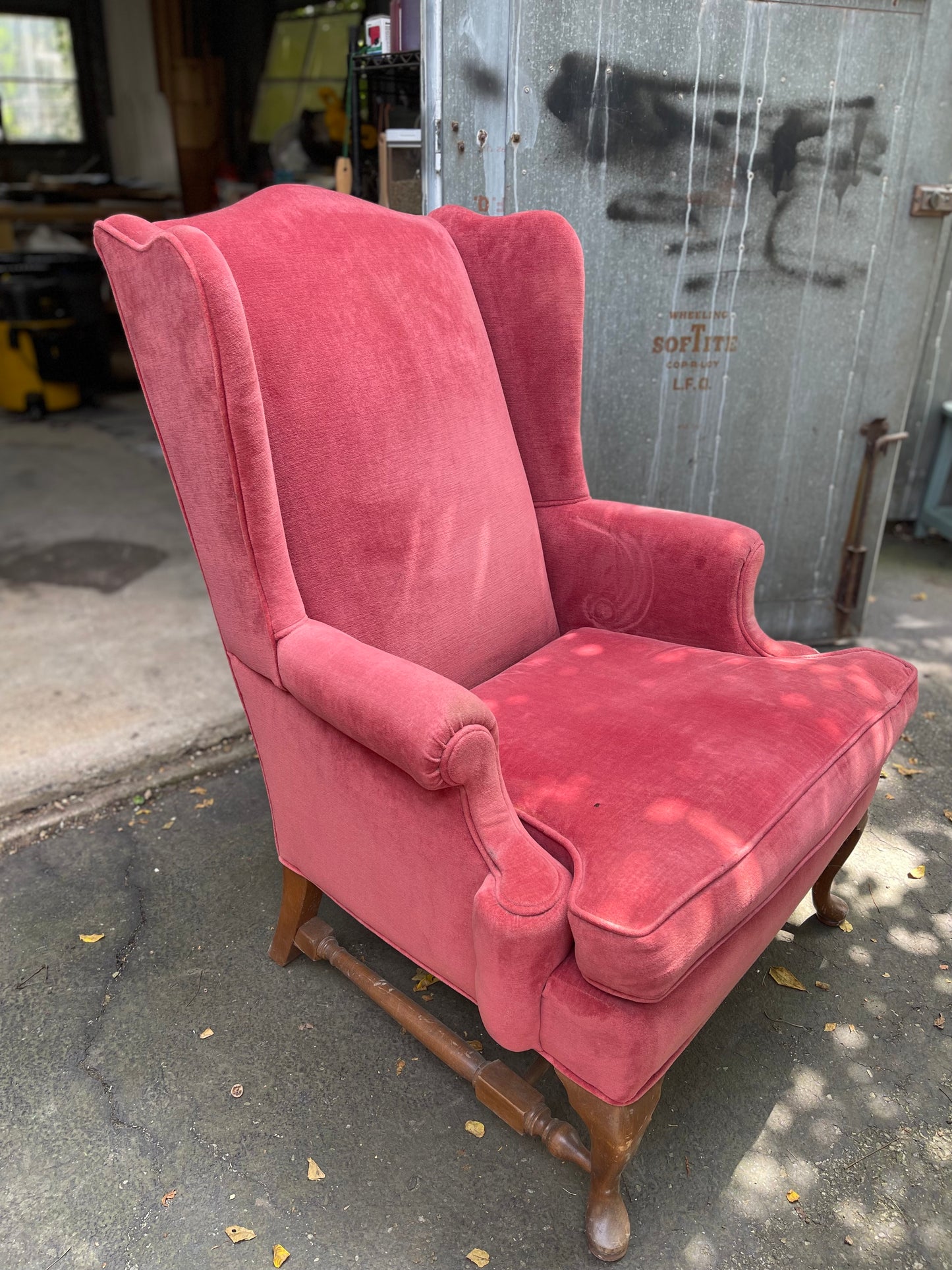 Customizable Queen Anne Wingback Armchair