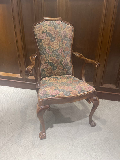 Customizable Bernhardt Queen Anne Style Dining Armchair