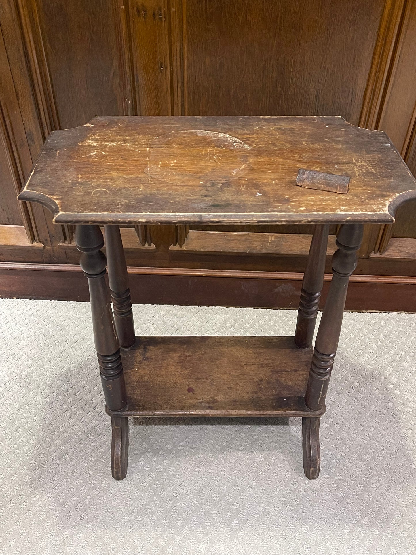Customizable Victorian Spindle Leg Parlor Table