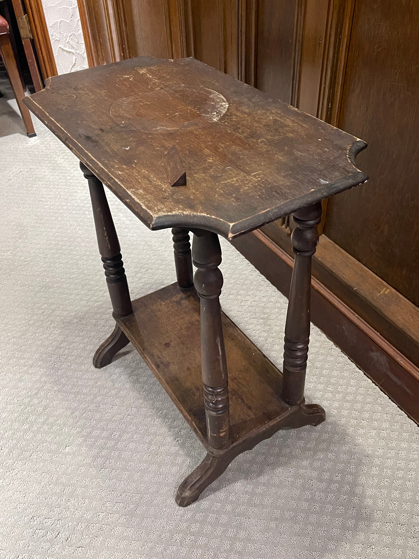 Customizable Victorian Spindle Leg Parlor Table