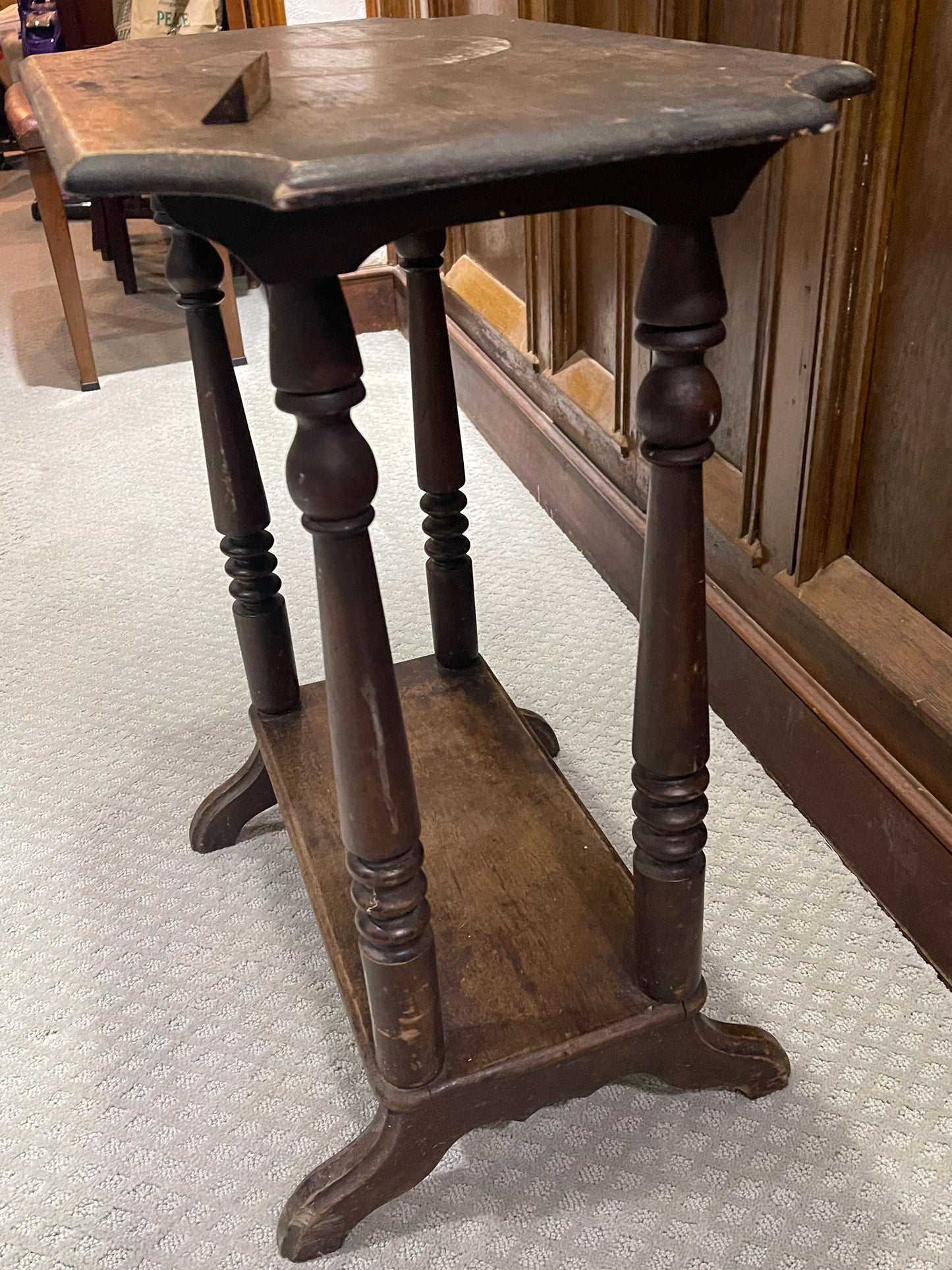 Customizable Victorian Spindle Leg Parlor Table