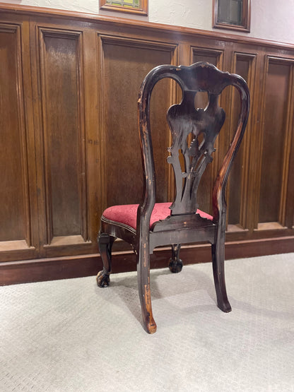 Customizable Pair of Chippendale Style Dining Chairs