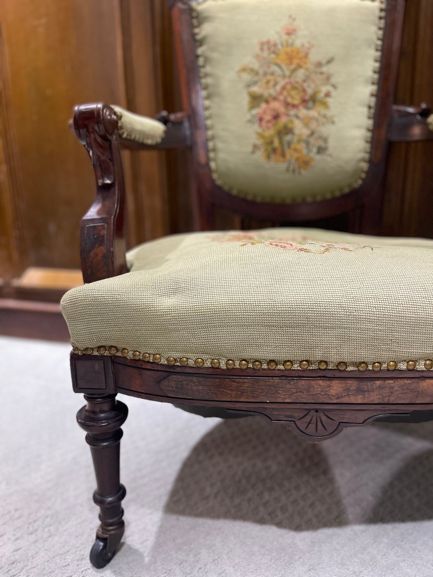 Customizable Pair of Victorian Renaissance Revival Parlor Chairs