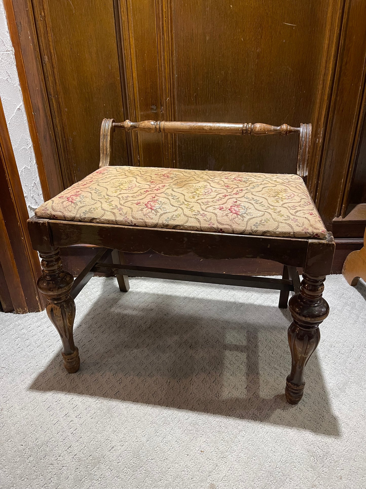 Customizable Victorian Revival Vanity Bench