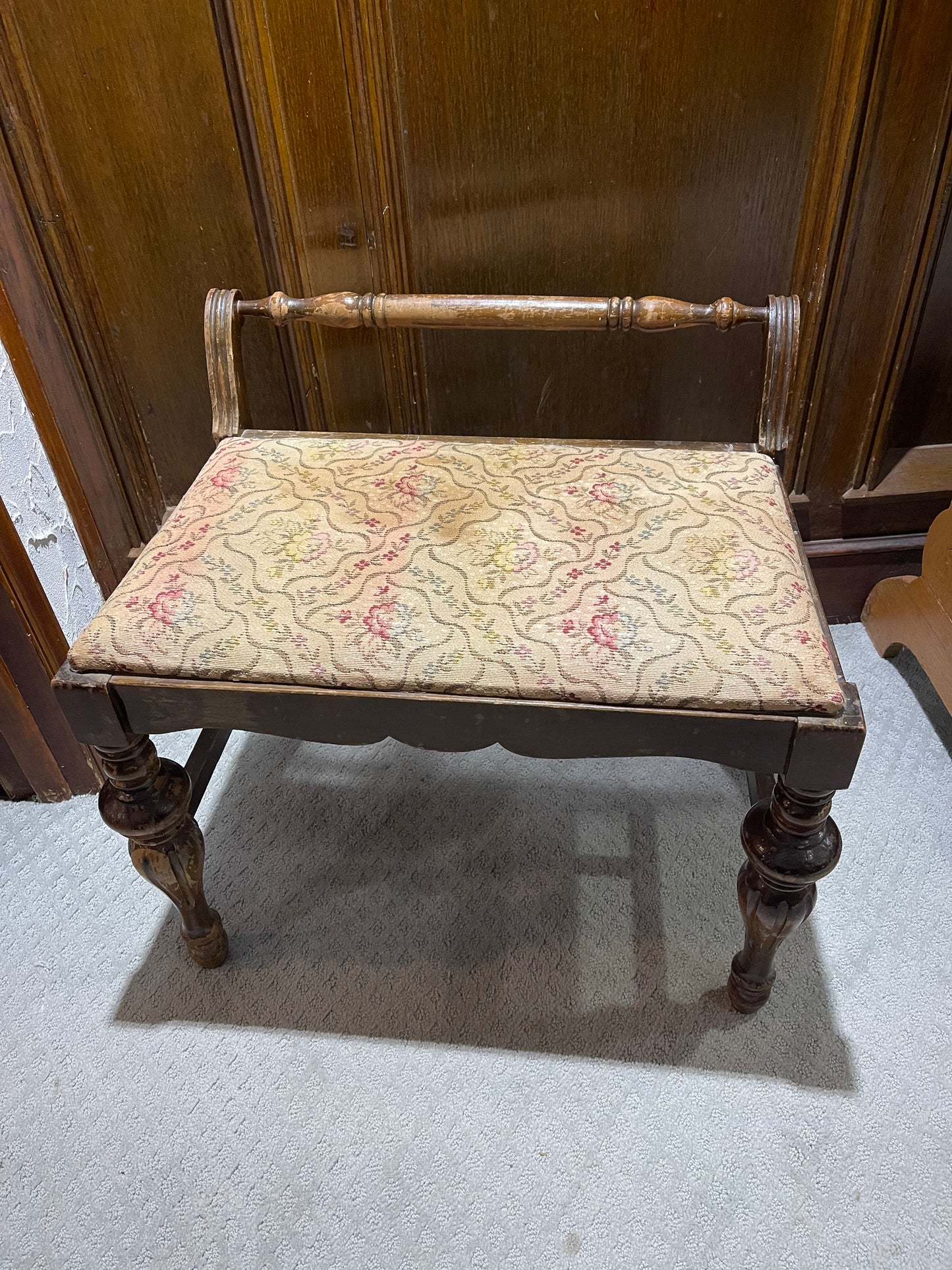 Customizable Victorian Revival Vanity Bench