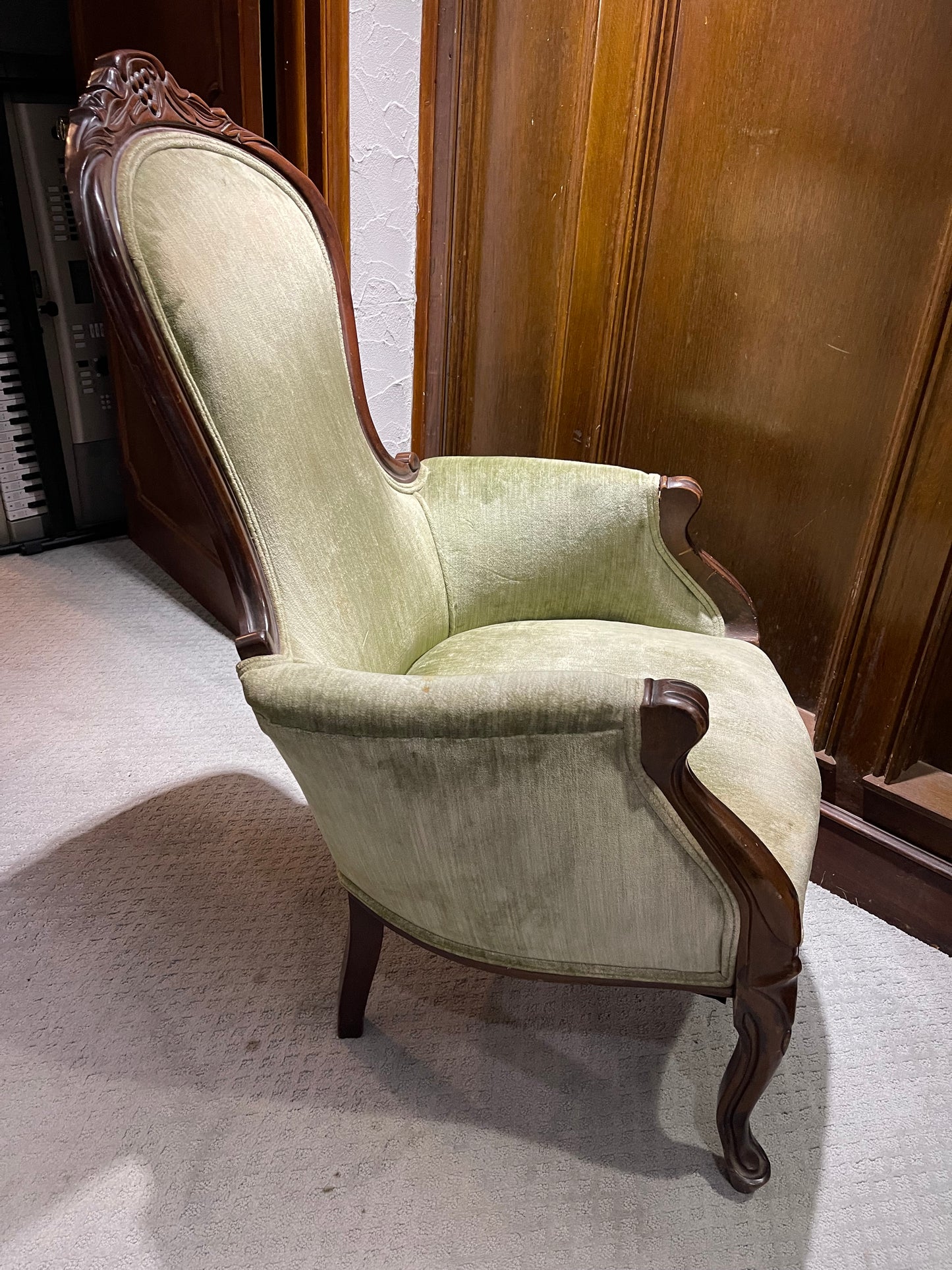 Customizable Victorian Balloon Back Parlor Chair