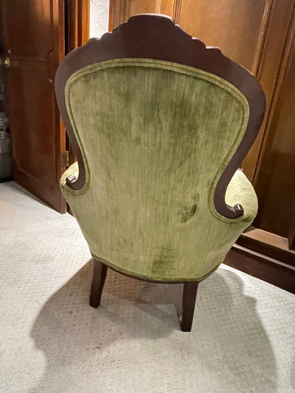 Customizable Victorian Balloon Back Parlor Chair