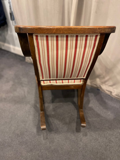 Customizable Antique American Empire Platform Rocking Chair