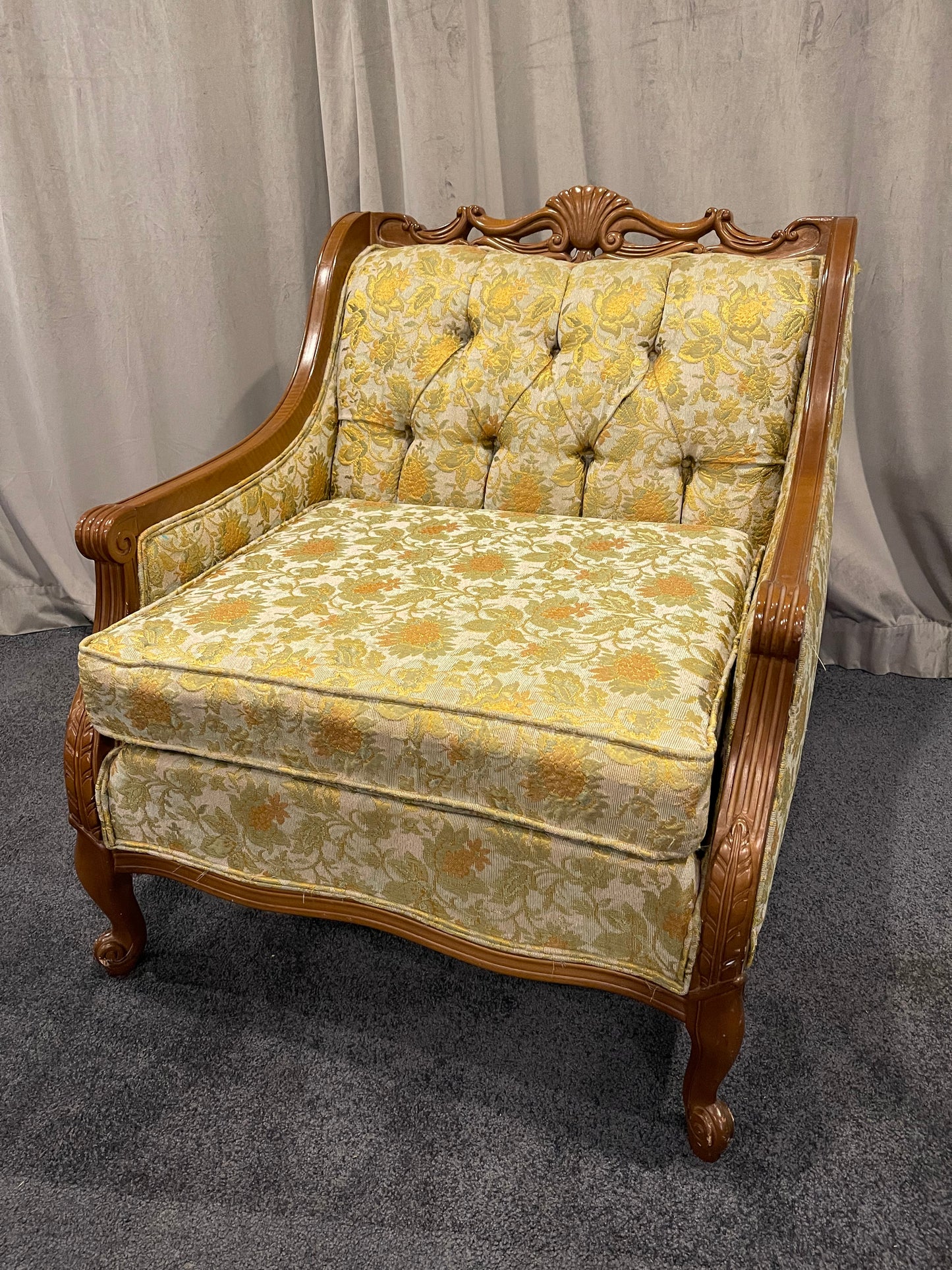 Customizable Louis XVI Style Bergère Armchair