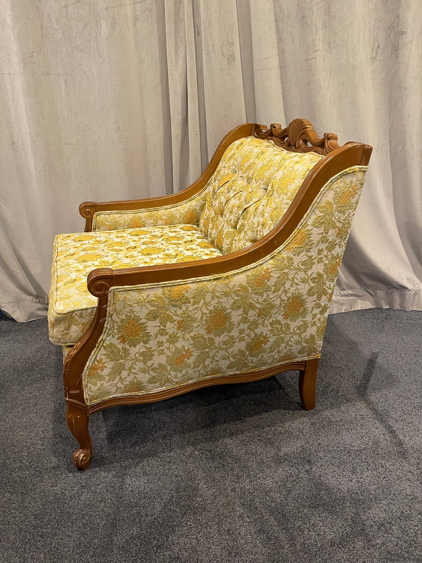 Customizable Louis XVI Style Bergère Armchair