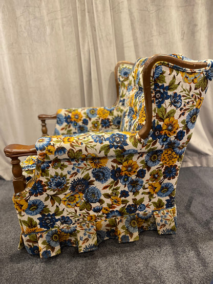 Customizable French Provincial–inspired Wingback Armchair